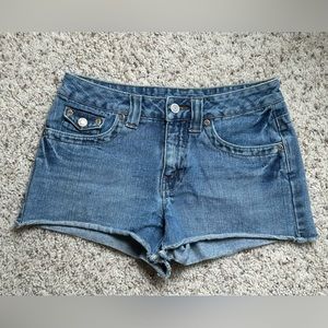 Limited Too - Girls Size 12 Regular - Light Blue Wash Jean Cut Off Shorts - EUC